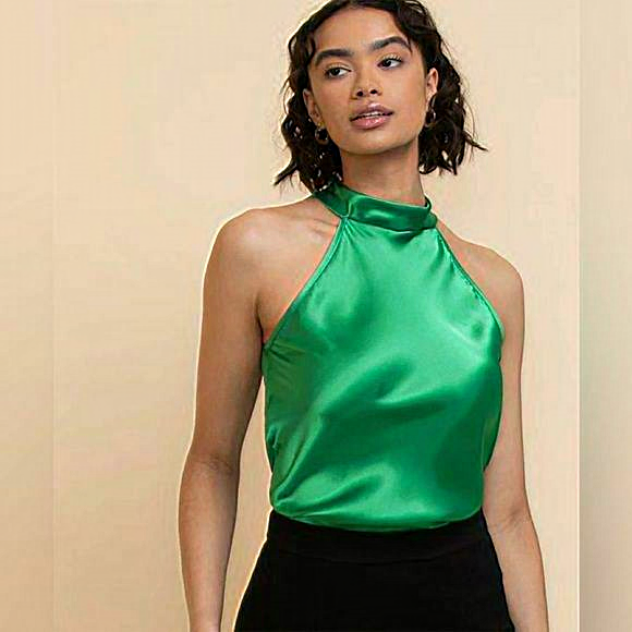 Ricki's Tops - Tash + Sophie‎ Satin High Neck Halter Blouse